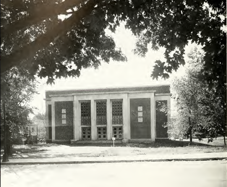 An image of the outside of Jarman Auditorium take from across High Street